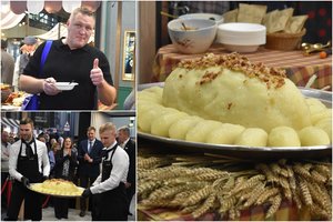 Lietuviai Berlyne nustebino ir visko mačiusius: iš 50 kilogramų bulvių sulipdytas cepelinas pranyko akimirksniu