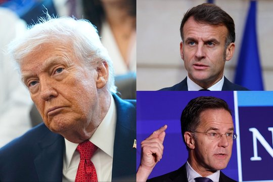 D. Trumpas nesitraukia: paviešino E. Macrono ir NATO vadovo siųstas žinutes