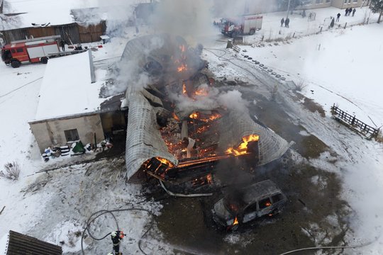 Kupiškio r. liepsnoms pasiglemžus gyvūnų prieglaudą – pažadas atstatyti: prikelsime kaip feniksą