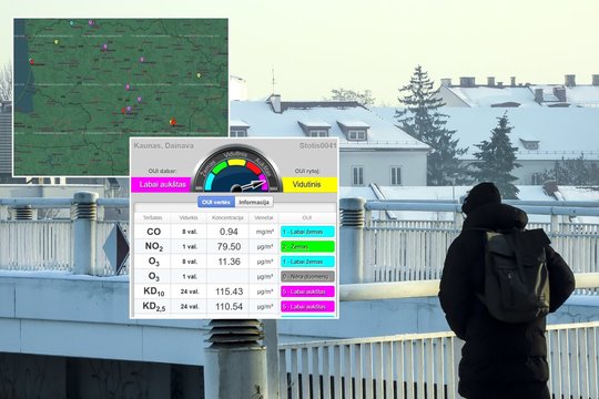 Įspėjimas gyventojams: oro taršos žemėlapiuose – pavojingos spalvos