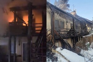 Siaubo naktis Neringoje: sudegė svečių namai, žuvo moteris