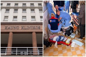 Kauno klinikų tunelyje – žmogus su žaizda galvoje: rezidentės reakcija buvo žaibiška