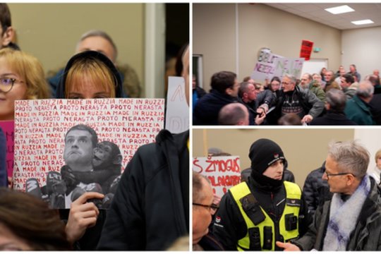 Aistros R. Žemaitaičio susitikime su panevėžiečiais: susistumdę čiupo vienas kitam už striukės ir ištempė lauk