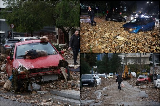 Audra talžė ir dalį Graikijos: vaizdai – siaubingi, neišvengta aukų