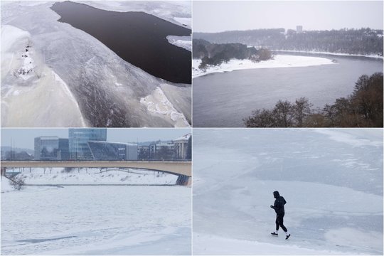 Specialistams įspėjus apie potvynį – žvilgsnis į užšalusias upes