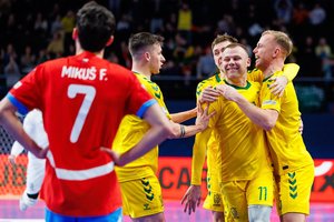 Futsal rinktinės įvarčio autorius E. Baranauskas: „Visko šioje grupėje dar gali nutikti“