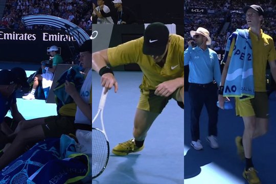J. Sinnerio drama Melburne: karščio taisyklė leido „Australian Open“ čempionui išplėšti pergalę