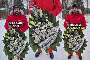 Neįprastas vaizdas „TV pagalbos“ paskyroje: rankose laidotuvių vainiką laikantis gelbėtojas kreipėsi į žmones