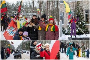 Kapčiamiestyje – apie tūkstantis protestuotojų: nusidriekė kelių kilometrų ilgio žmonių grandinė