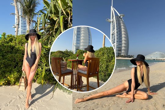 Dubajuje – karšta: Ingos Stumbrienės kadrai iš paplūdimio sprogdina internetą
