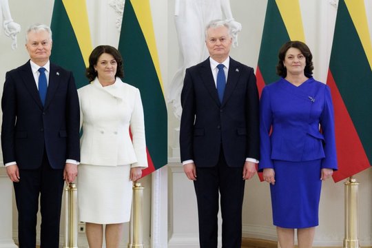 Dėmesį kaustė pakitęs Lietuvos pirmosios ponios D. Nausėdienės stilius: per trumpą laiką – du skirtingi įvaizdžiai