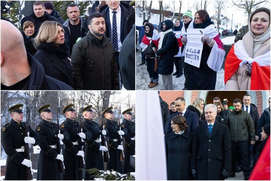 Senųjų Rasų kapinių koplyčioje – neeilinė ceremonija: Ukrainos, Lietuvos ir Lenkijos prezidentai pagerbė sukilimo aukas