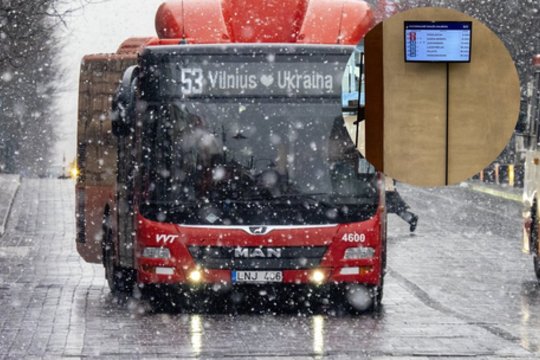 Vilniuje plečiamas viešojo transporto tvarkaraščių tinklas: atsiranda ir prekybos centruose, gydymo įstaigose