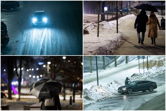 Lietuvos miestai tapo čiuožyklomis: pamatykite – lijundra sukaustė gatves ir šaligatvius