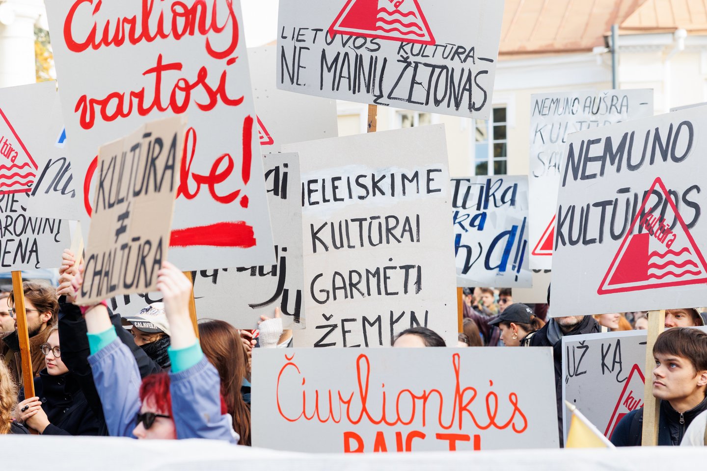 Kultūros bendruomenės protestas.<br>T.Bauro nuotr.