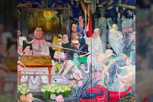 Naujausiame Šarūno Saukos paveiksle – ir Donaldas Trumpas, ir Victoras Orbanas, ir net Gitanas Nausėda 