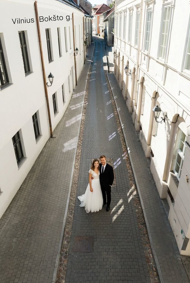 Vestuvių fotografas Adas Vasiliauskas pabandė dirbtiniu intelektu sugeneruoti vestuvių nuotraukas.<br> Pranešimo žiniasklaidai nuotr.