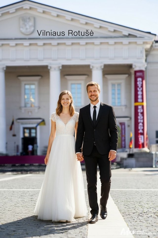 Vestuvių fotografas Adas Vasiliauskas pabandė dirbtiniu intelektu sugeneruoti vestuvių nuotraukas.<br> Pranešimo žiniasklaidai nuotr.