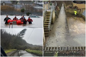 Stichija niokoja ir Jungtinę Karalystę: virsta medžiai, skęsta gatvės, teko atšaukti dalį skrydžių