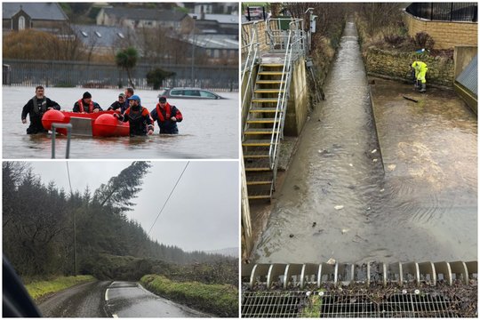 Stichija niokoja ir Jungtinę Karalystę: virsta medžiai, skęsta gatvės, teko atšaukti dalį skrydžių
