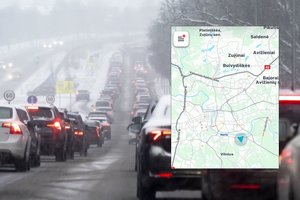 Rytinis kantrybės išbandymas vairuotojams: didieji Lietuvos miestai vaduojasi iš spūsčių