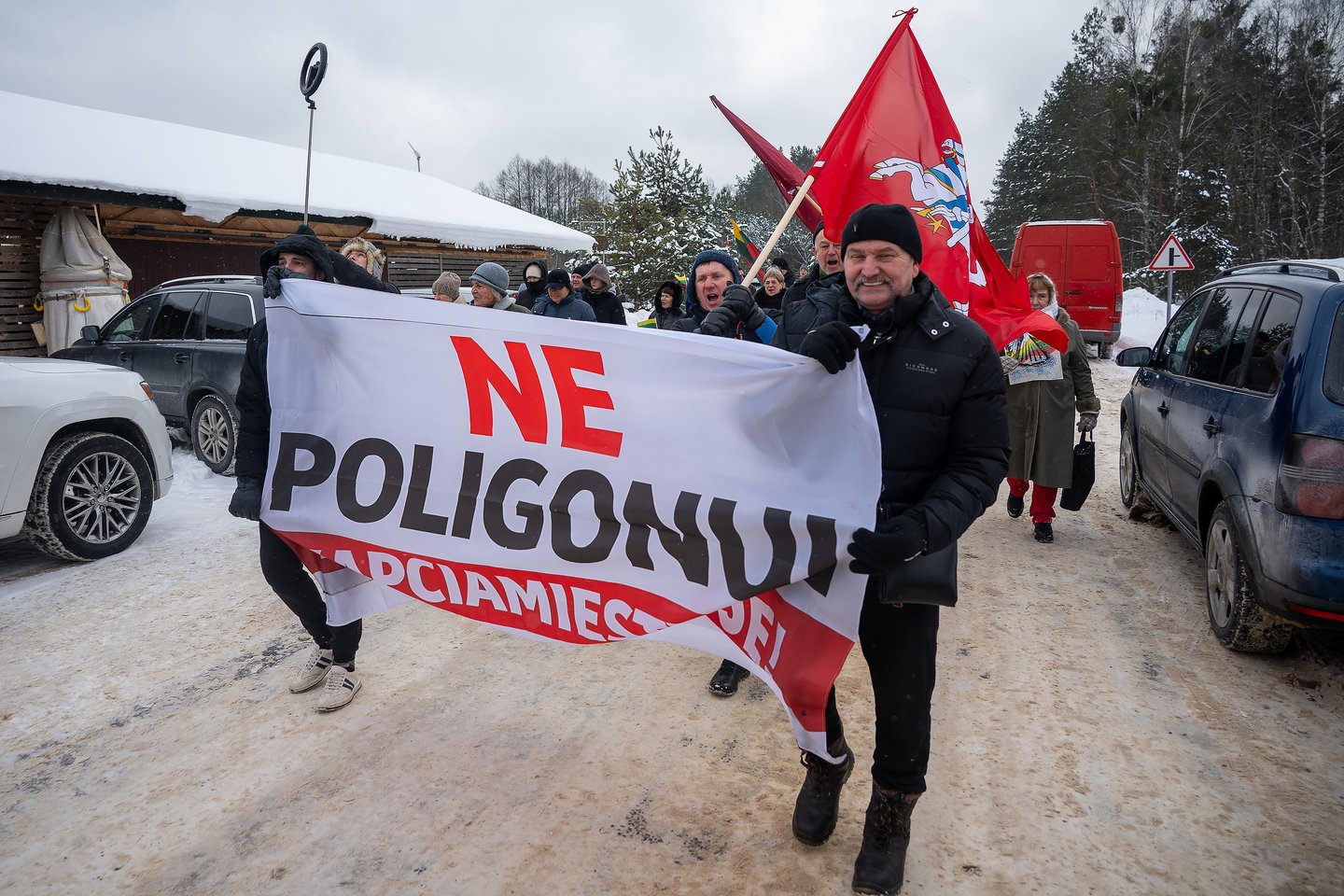 Protesto akcija Kapčiamiestyje.<br>ELTA nuotr.