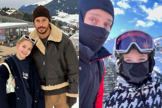 Prabangiausiame pasaulyje slidinėjimo kurorte – M. Galkino pavydėtinas laikas su dukra: parodė savo įgūdžius