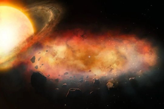 Prie tolimos žvaigždės – metalinis debesis