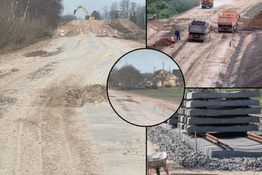 „Rail Baltica“ statybų įkaitais tapę žmonės klimpsta purve ir laužo automobilius: „Čia buvo įvykių baisių“