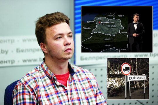 Propagandinėje laidoje – užuovėjos Lietuvoje ieškojusio R. Pratasevičiaus pareiškimai apie Kapčiamiesčio poligoną