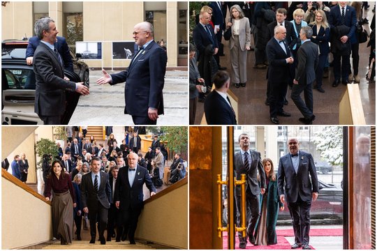 Karališkas vizitas Seime: užfiksavo monarchų susitikimą su J. Oleku