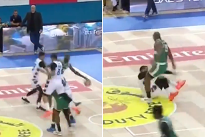 Šokiruojantys vaizdai krepšinio aikštelėje: buvusio žalgiriečio akivaizdoje – gulinčio spardymas