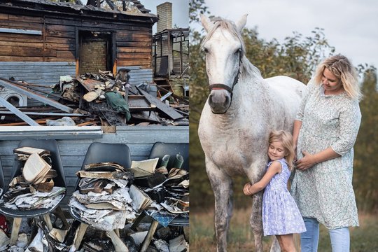 Po Pakaunėje sudegusio žirgyno – dar vienas smūgis: vieniša mama prašo pagalbos