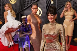 „Grammy“ puotoje be nuogybių neapsieita: žvaigždės demonstravo figūrų linkius, J. Bieberis į sceną lipo tik su trumpikėmis