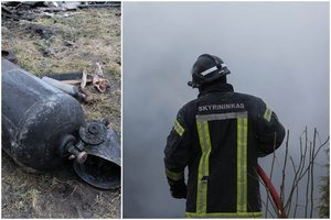 Sprogus dujų balionui ir įsiplieskus gaisrui Vilniuje apdegė vyras