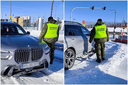 Tarptautinė operacija pasienyje: po Lenkijos pasieniečių skubaus įspėjimo Lietuvoje sulaikyti du užsienyje vogti automobiliai