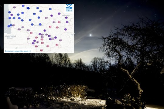 Šaltis spirgino ir praėjusią naktį: nedaug pritrūko iki šios dienos šalčio rekordo