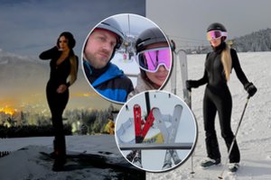 Pirmą kartą slidinėti išvykusi J. Partikė pribloškė sekėjus: išryškino dailias kūno linijas