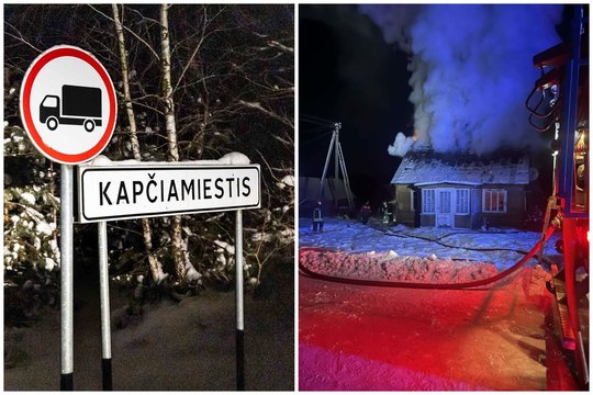 Kapčiamiestyje ugnis prarijo keturių asmenų šeimos namus: pačius išgelbėjo atsitiktinumas