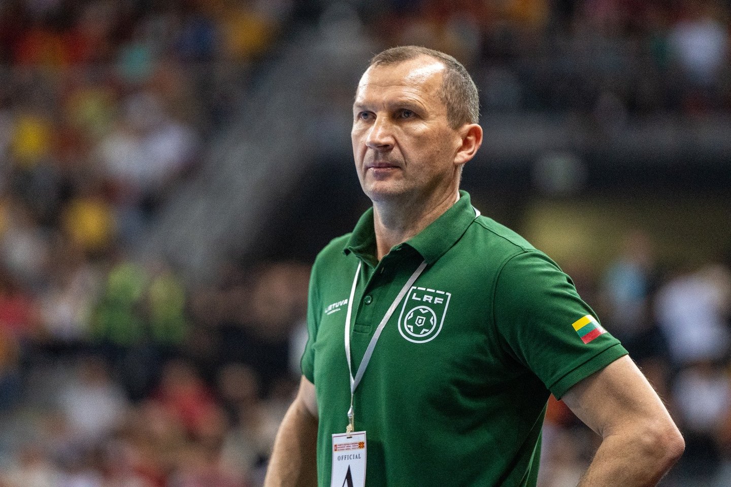 Lietuvos rinktinės treneris Gintaras Savukynas<br> rankinis.lt nuotr.