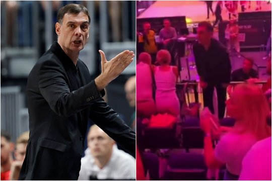 Kasdien to nepamatysi: G. Bartzokas šoko į tribūnas aiškintis santykių su sirgaliumi