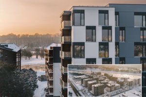 Šio namo visi butai buvo išpirkti iš brėžinių: dabar jis jau iškilo prie Neries