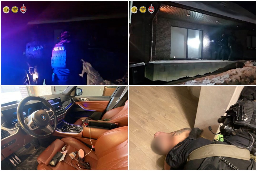 Policijos operacija Šalčininkų rajone.<br>Policijos nuotr.