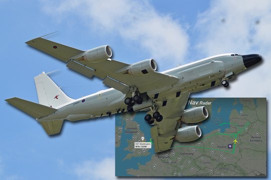 Virš Lietuvos skraidė specialusis JK Karališkųjų oro pajėgų lėktuvas