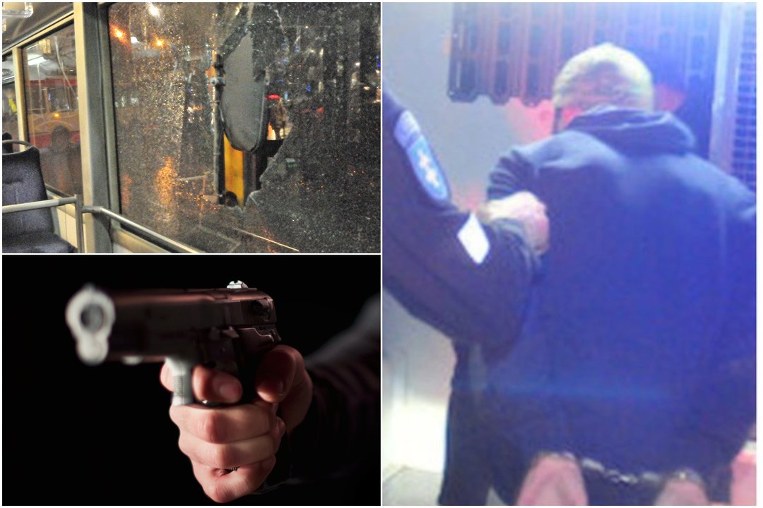 Kaune siautėjo iš kalėjimo išėjęs narkomanas: du vakarus paeiliui iš nelegalaus ginklo šaudė į troleibusus