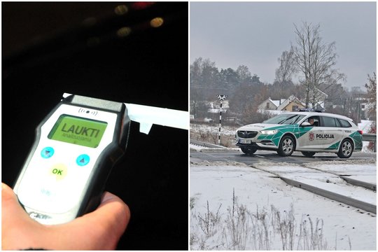 Automobilį į griovį iš pat ankstyvo ryto Vilniaus r. nuvairavęs vyras pūtė nestabdydamas – gerokai viršijo ir 3 prom.