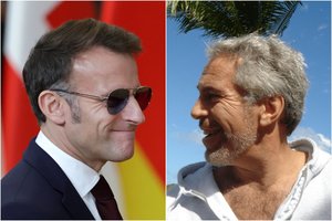 Internete pasirodžius žiniai apie E. Macrono ryšius su J. Epsteinu – ekspertų žinia apie rusų klastotę