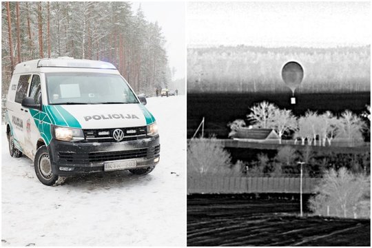 VSAT pareigūnai penktadienį perėmė 7 balionais atskraidintus krovinius, sulaikė 2 asmenis