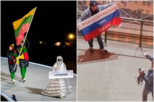 Per žiemos žaidynių atidarymą Milane – rusų provokacija: kaišiojo visur savo vėliavą