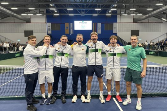 Izraelį įveikę lietuviai kyla į aukštesnę Daviso taurės varžybų grupę